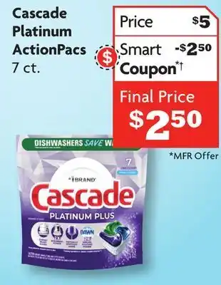 Family Dollar Cascade platinum actionpacs offer