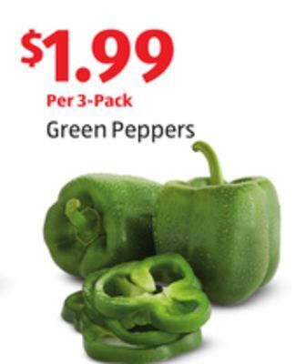 Aldi Green peppers offer