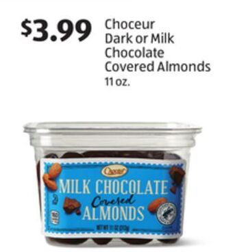 Aldi Choceur dark or milk chocolate covered almonds offer