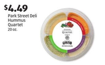 Aldi Park street deli hummus quartet offer