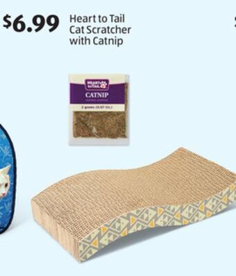 Aldi Heart to tail cat scratcher with catnip offer