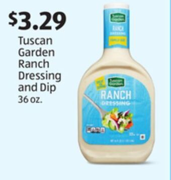 Aldi Tuscan garden ranch dressing and dip offer