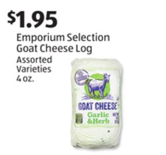 Aldi Emporium selection goat cheese log offer