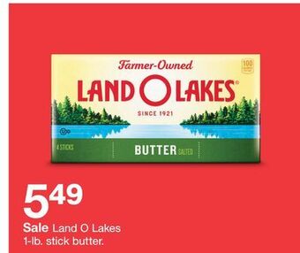 Target Land o lakes 1 - lb. stick butter offer