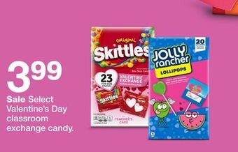 Target Select valentine's day classroom exchange candy offer