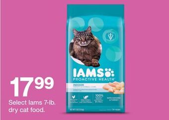 Target Select iams 7-lb. dry cat food offer