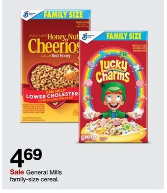Target General mills family-size cereal offer