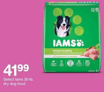 Target Select iams 30-lb. dry dog food offer