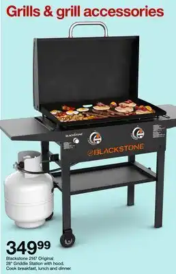 Target Blackstone 2147 original 28" griddle station with hood. cook breakfast offer