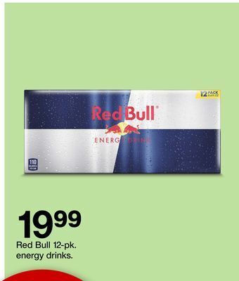 Target Red bull 12-pk. energy drinks offer