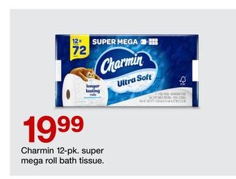 Target Charmin 12-pk. super mega roll bath tissue offer