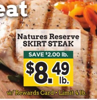Dearborn Market Natures reserve skirt steak offer