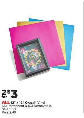Michaels All 12" x 12" oracal® vinyl offer