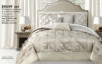 JC Penney All riverbrook home and richmond park 7-pc. queen bedding sets offer