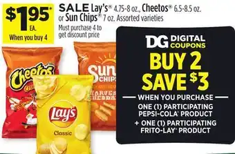 Dollar General Lay's® or cheetos® or sun chips® offer