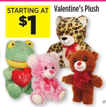Dollar General Valentine's plush offer
