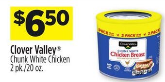 Dollar General Clover valley® chunk white chicken offer
