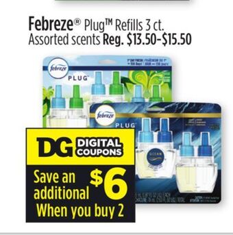 Dollar General Febreze® plug refills offer