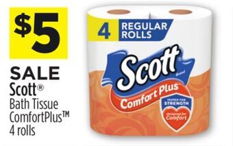 Dollar General Scott® bath tissue comfortplus offer