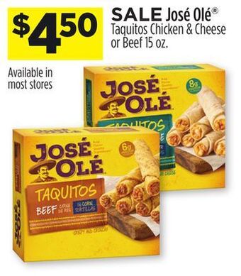 Dollar General José olé® taquitos chicken & cheese or beef offer
