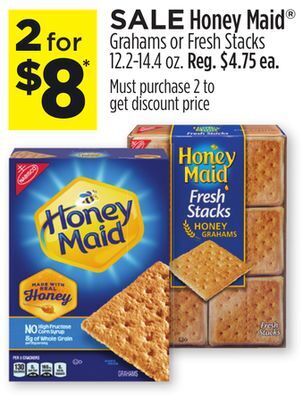Dollar General Nabisco honey maid® grahams or fresh stacks offer