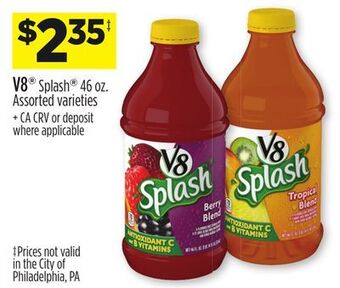 Dollar General V8® splash® offer