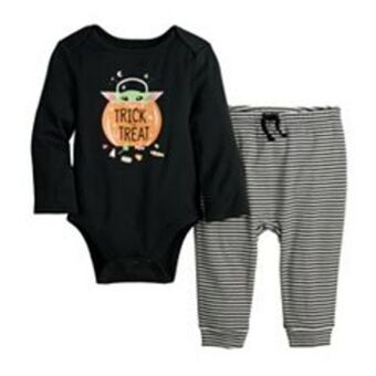 Kohl's Baby girl jumping beans® the mandalorian grogu aka baby yoda "trick or treat" bodysuit & pants set offer