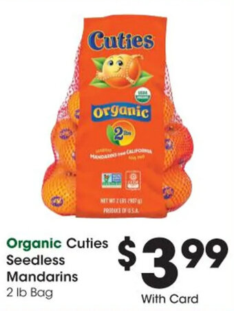 Kroger Organic Cuties Seedless Mandarins offer
