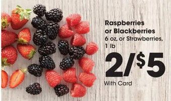 Kroger Raspberries or Blackberries 6 oz offer