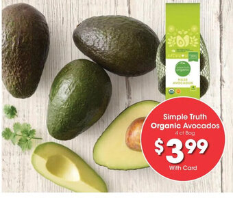 Kroger Simple Truth Organic Avocados offer