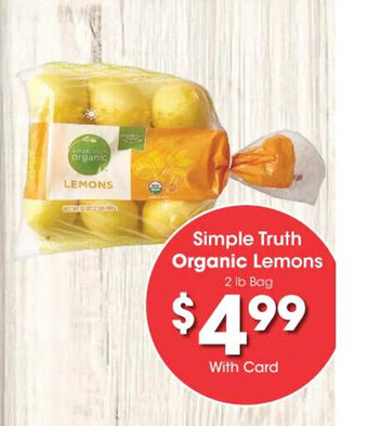 Kroger Simple Truth Organic Lemons offer