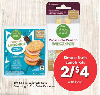 Kroger Simple Truth Lunch Kits offer