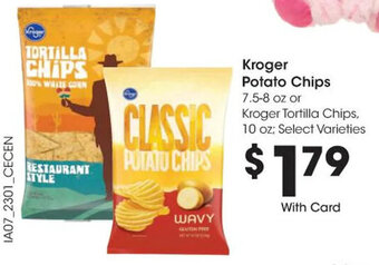 Kroger Kroger Potato Chips 7.5-8 oz offer