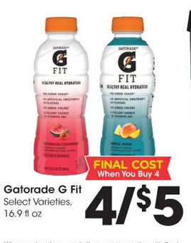 Kroger Gatorade G Fit 16.9 fl oz offer