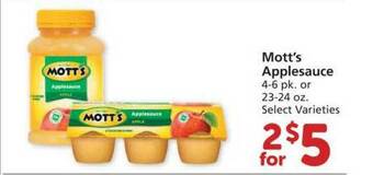 Albertsons Mott's Applesauce offer