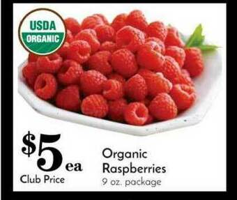 Pavilions Organic Raspberries offer