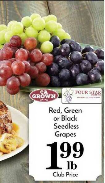 Pavilions Red, Green Or Black Seedless Grapes offer