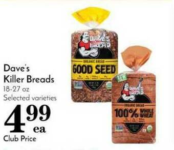 Pavilions Dave's Killer Breads offer