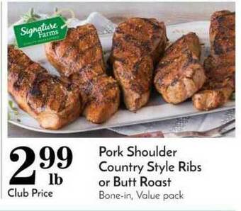 Pavilions Pork Shoulder Country Style Ribs Or Butt Roast offer