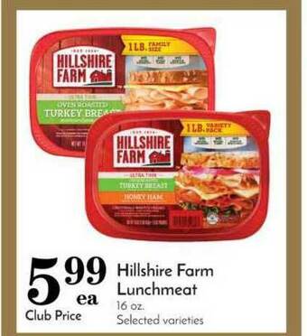 Pavilions Hillshire Farm Luchmeat offer