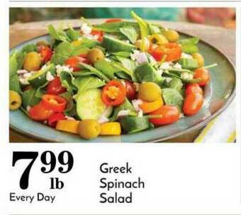 Pavilions Greek Spinach Salad offer