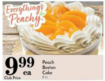 Pavilions Peach Boston Cake offer