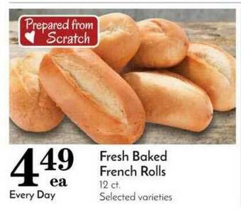Pavilions Fresh Baked French Rolls offer