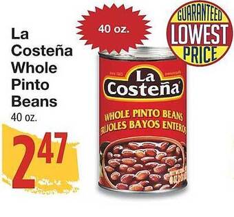 La costeña whole pinto beans
