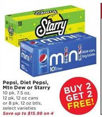 Cub Foods Pepsi diet pepsi mtn dew or starry offer
