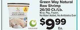 Food Town Store Green way natural raw shrimp offer