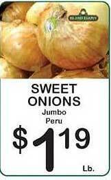 Foodland Sweet onions offer
