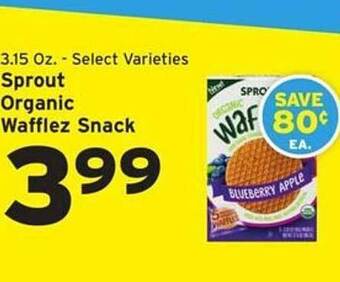 Hannaford Sprout organic wafflez snack offer