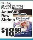 Key Food Aquastar raw shrimp offer