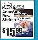 Key Food Aquastar raw shrimp offer